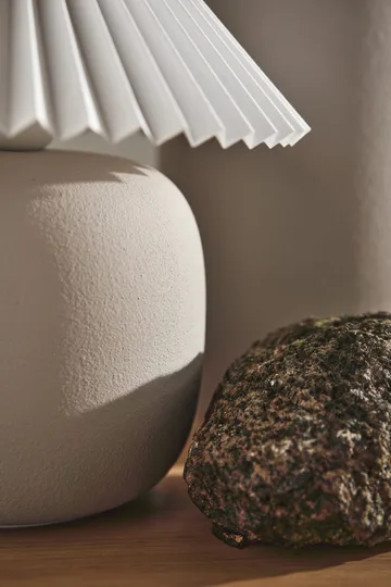 Boulder table lamp 29 cm beige-pleated white - Scandi Living