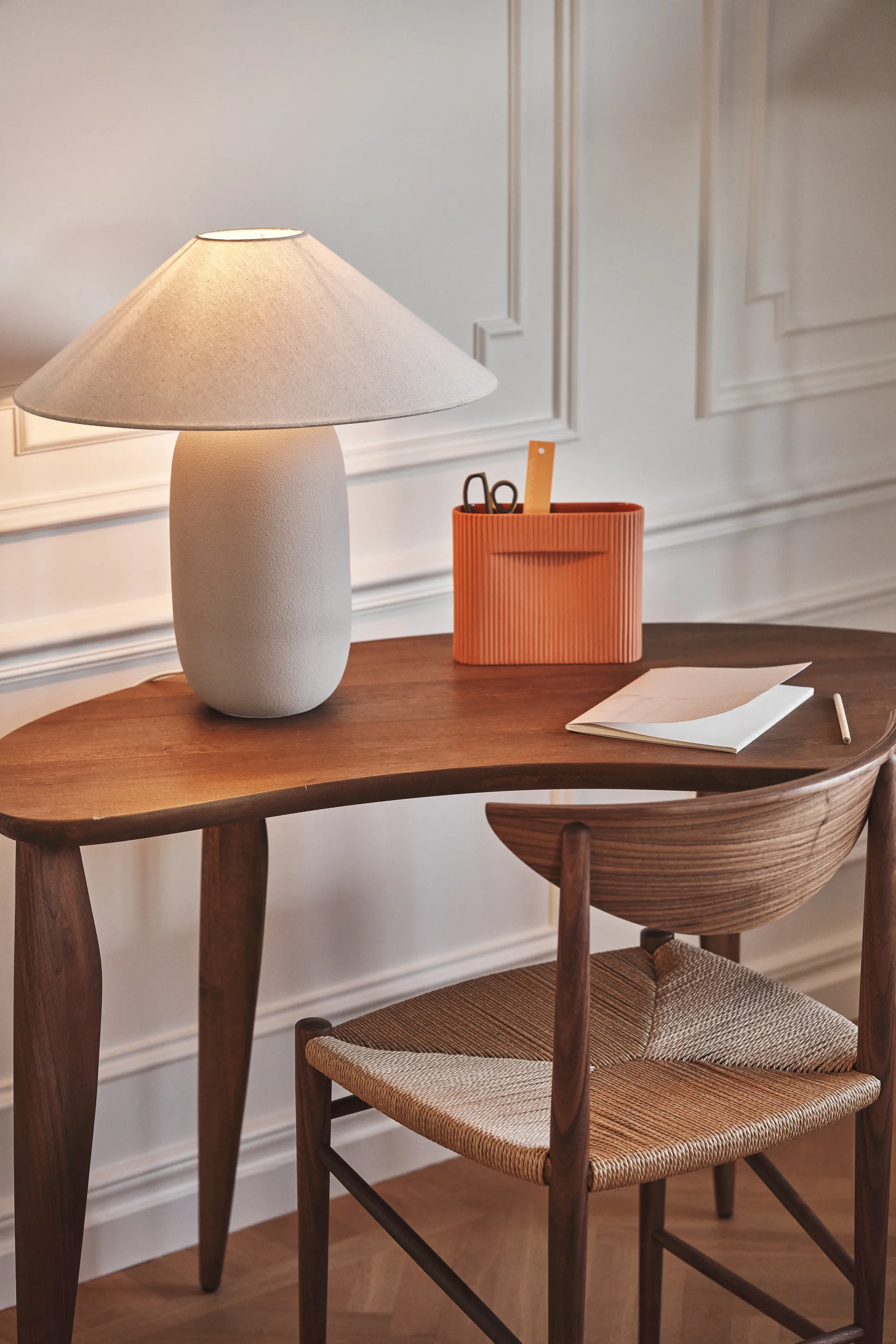 Boulder table lamp 48 cm grey-nature Scandi Living
