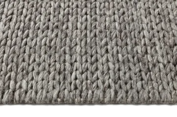 Braided wool carpet natural grey - 200x300 cm - Scandi Living