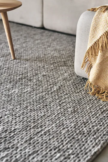 Braided wool carpet natural grey - 200x300 cm - Scandi Living