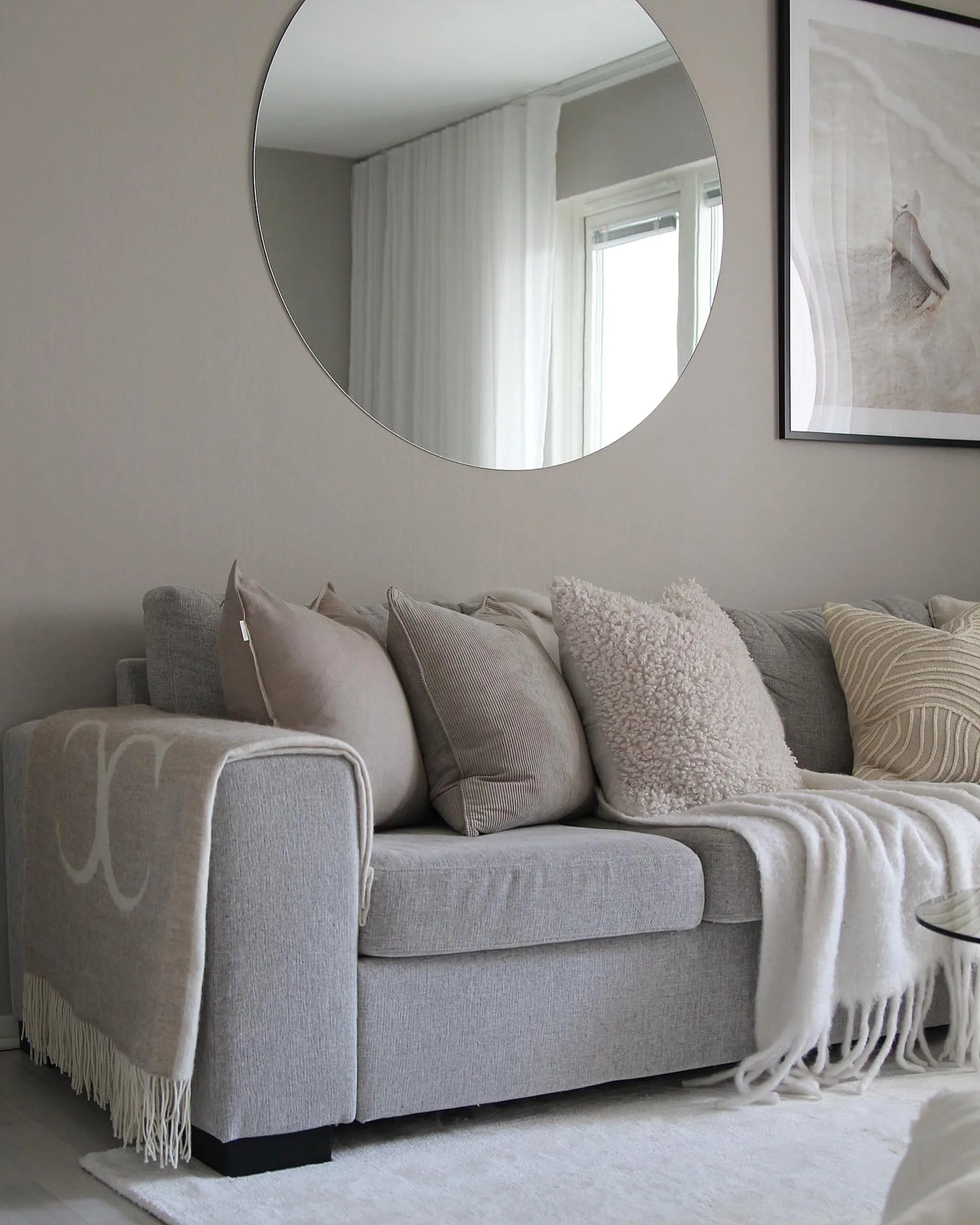 Calm pillow case linen 50x50 cm, Sand Scandi Living