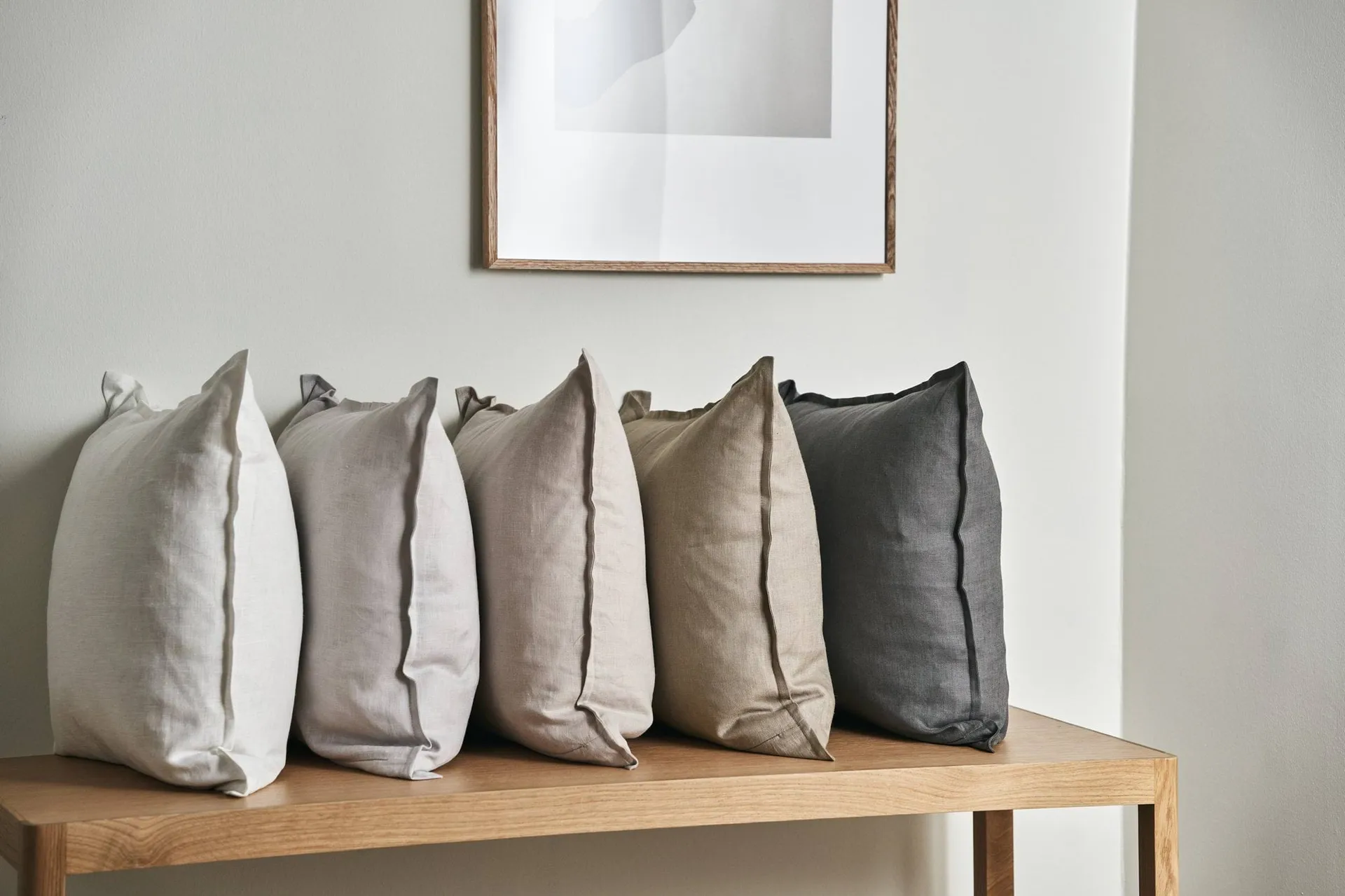Calm pillow case linen 50x50 cm, Sand Scandi Living