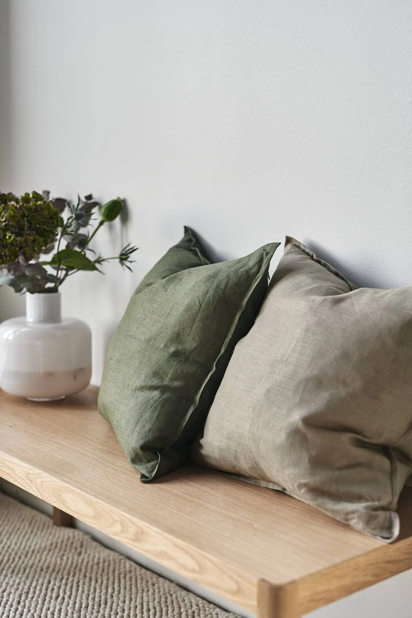 Calm pillow case linen 50x50 cm, Sand Scandi Living