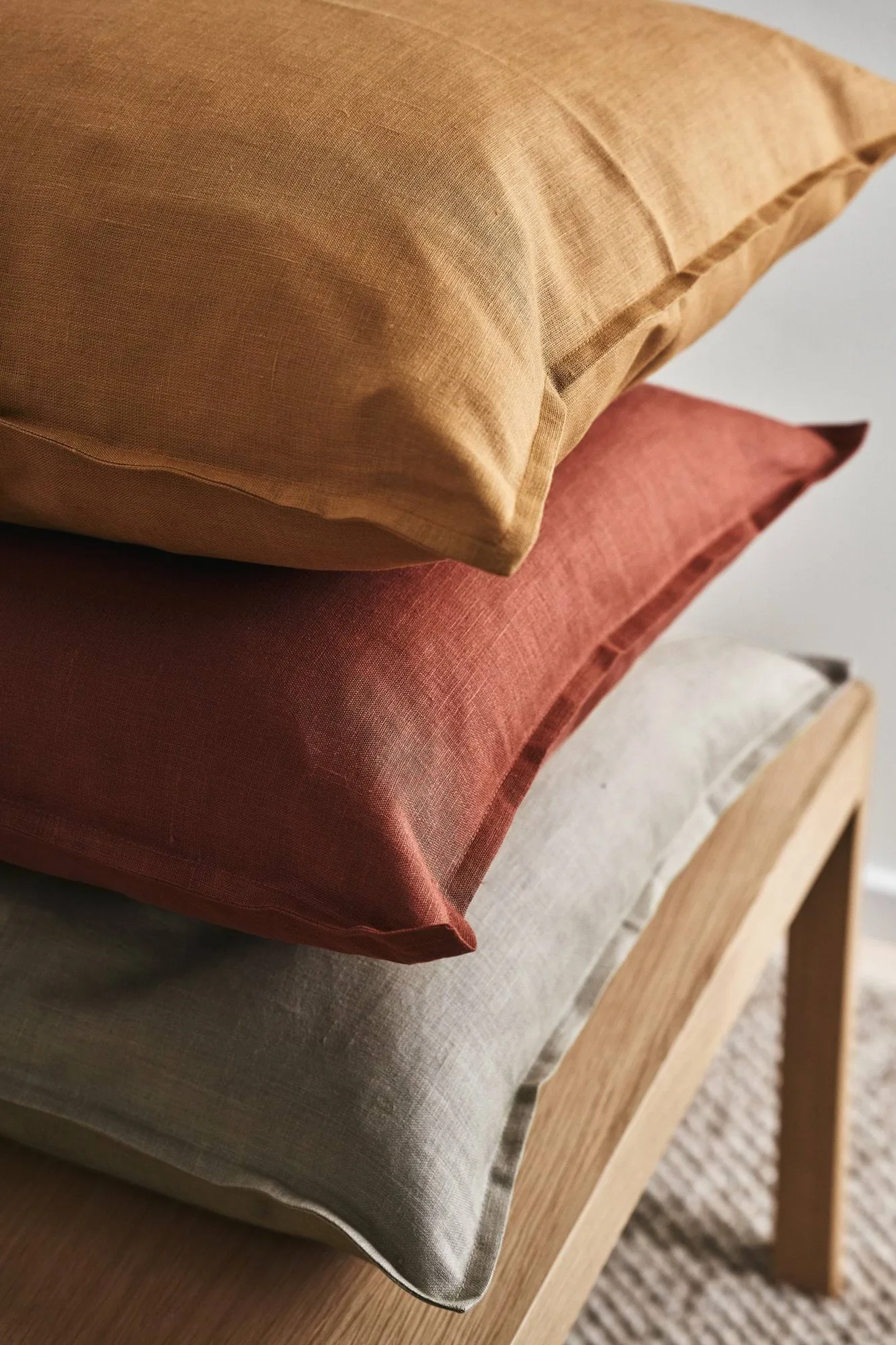 Calm pillow case linen 50x50 cm, Sand Scandi Living