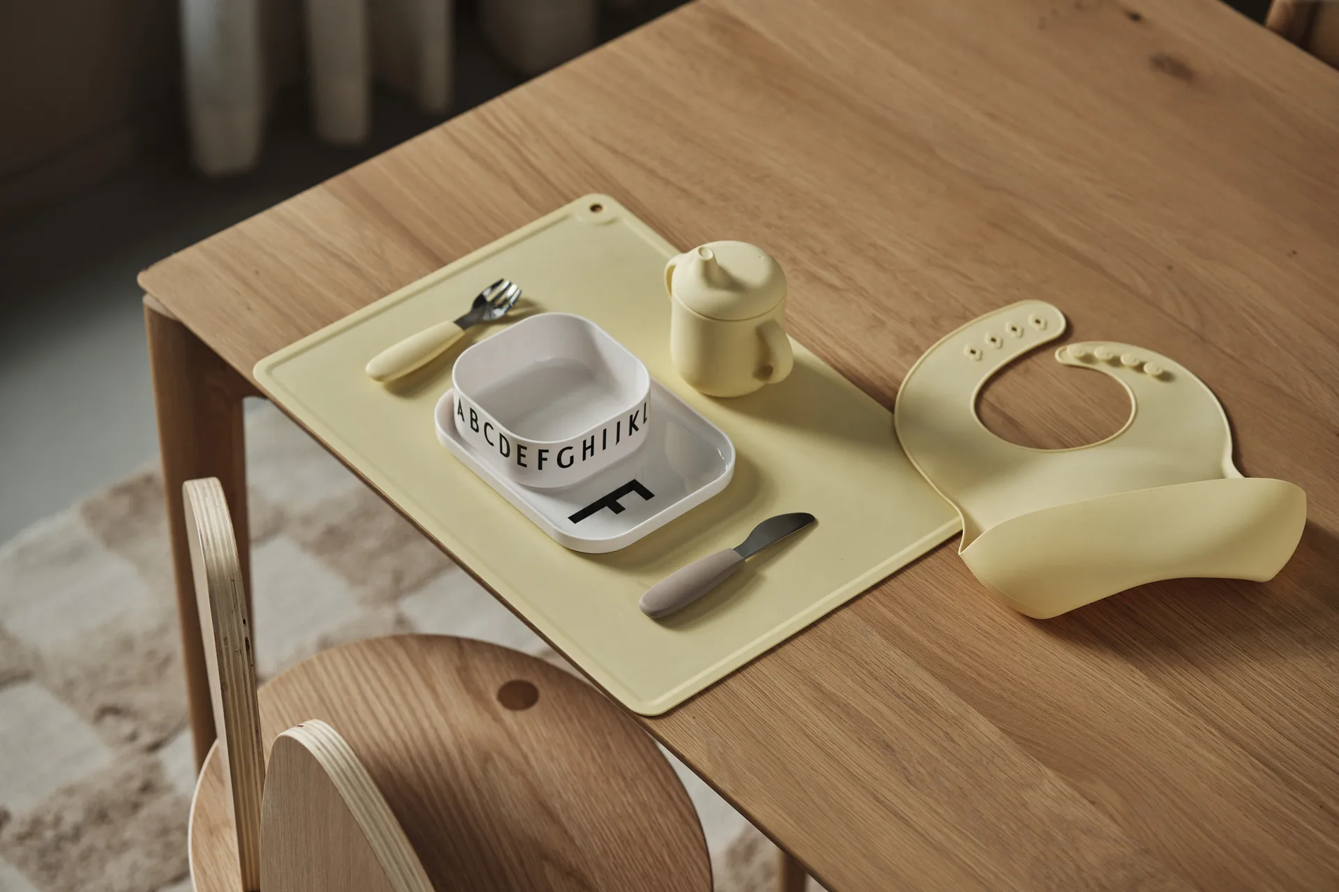 Dine cutlery set silicone 3 pieces, Taupe Scandi Living