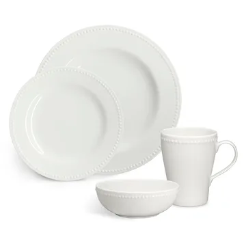 Dots breakfast bowl 60 cl 4-pack - Creamy white - Scandi Living