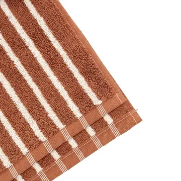 Drift bath towel 70x140 cm - Brown-white - Scandi Living