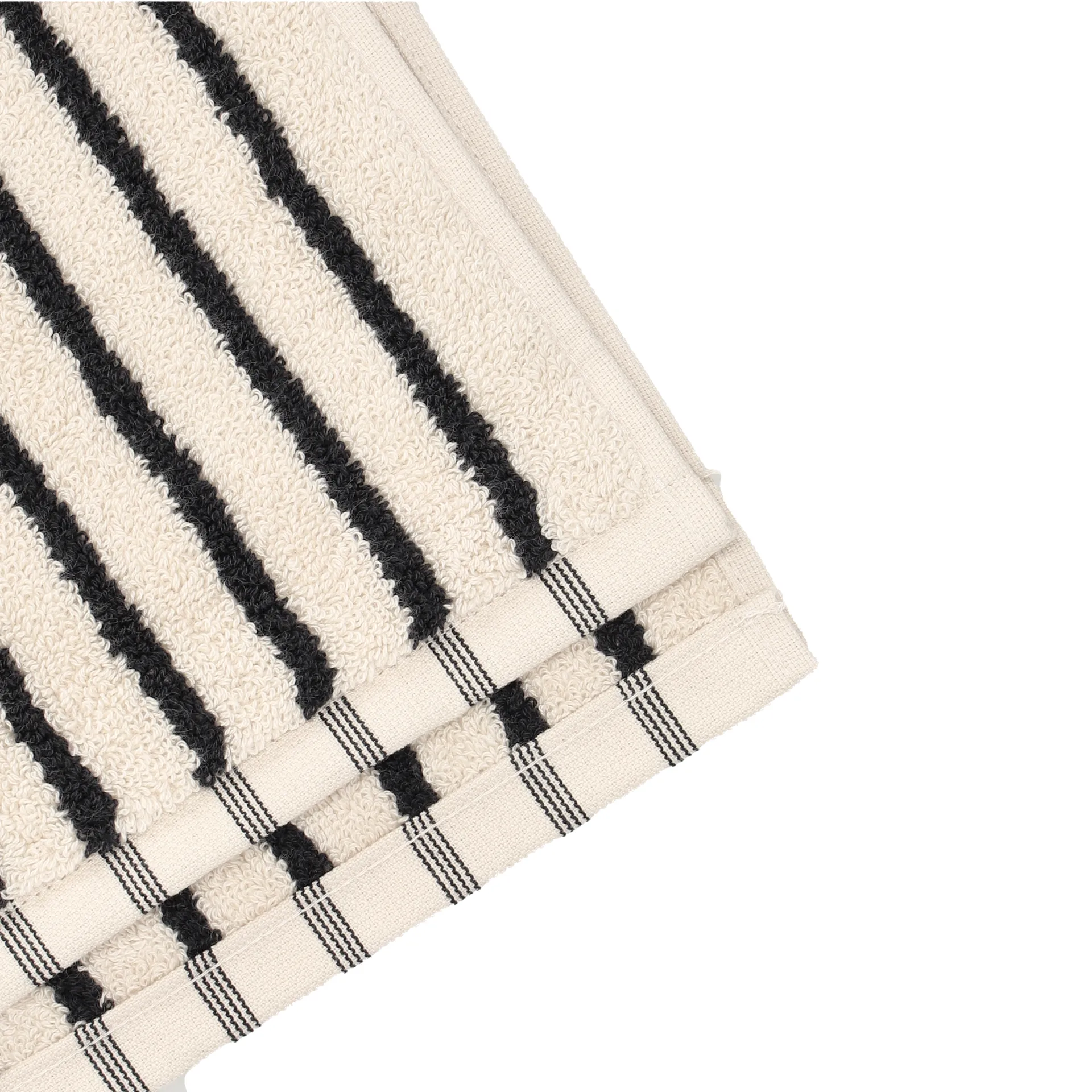 Drift bath towel 70x140 cm, White-black Scandi Living