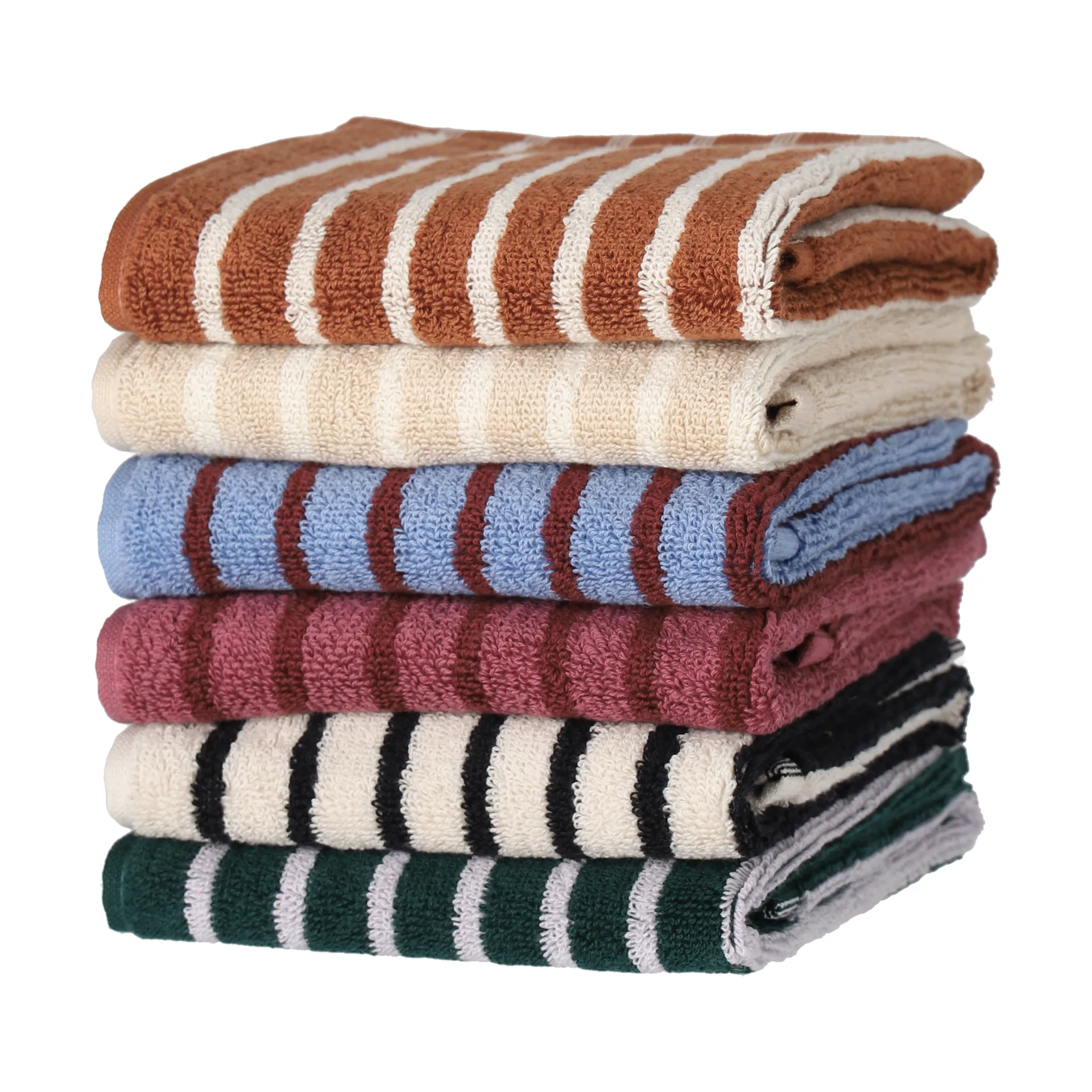Drift towel 30x50 cm, Brown-white Scandi Living