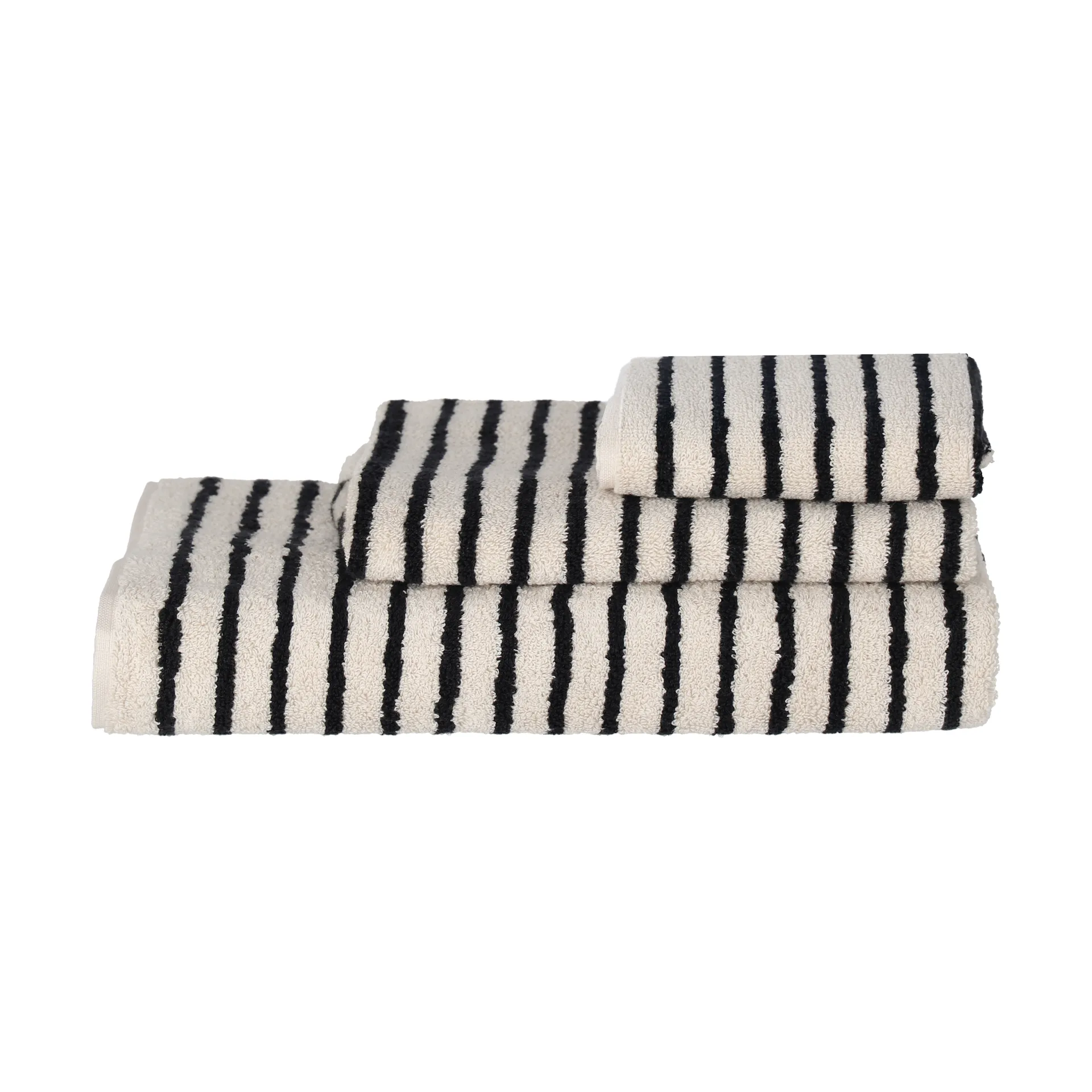 Drift towel 30x50 cm, White-black Scandi Living