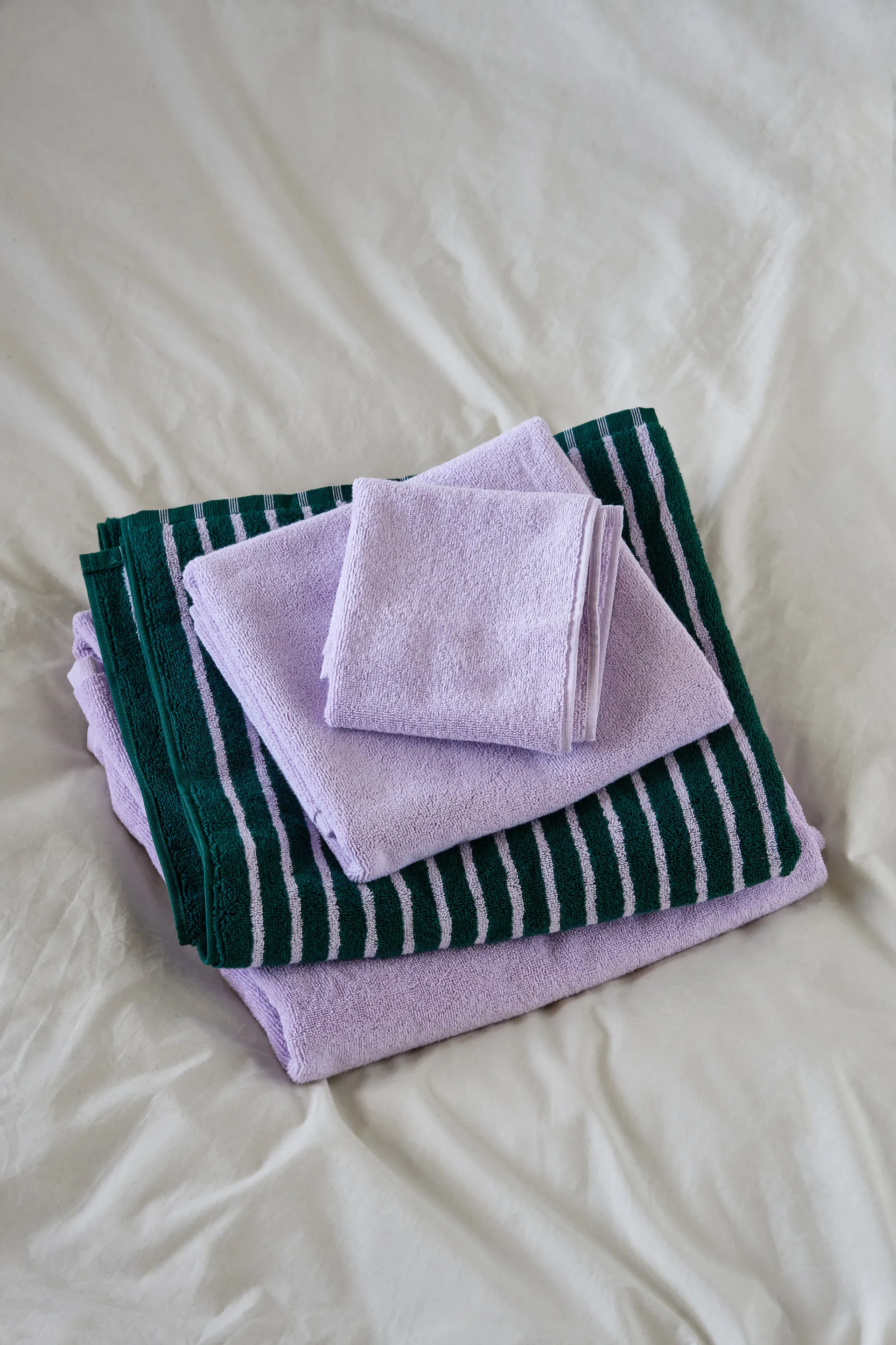 Drift towel set 4 pieces - Purple Scandi Living