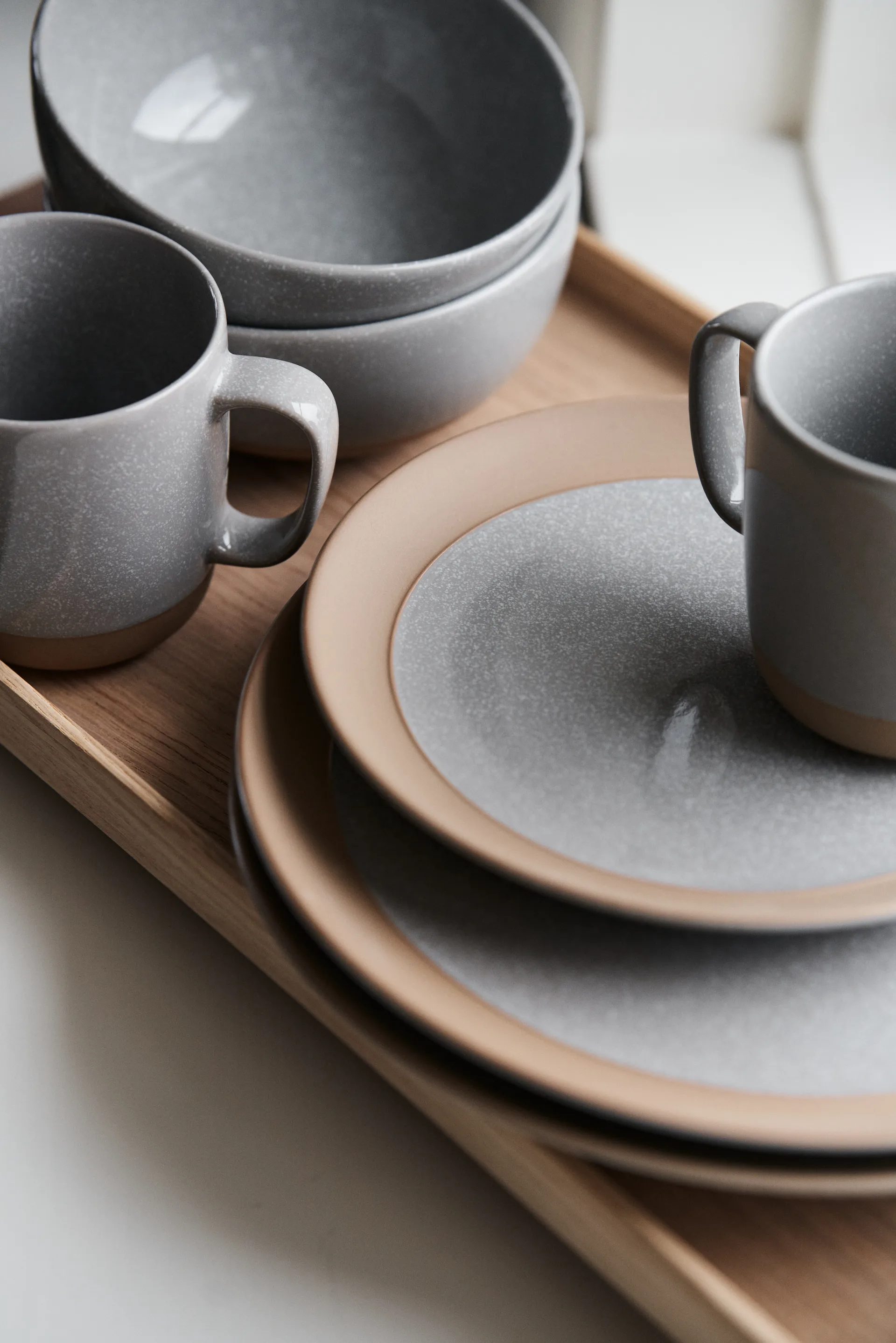 Fossil small plate Ø21 cm, Grey Scandi Living