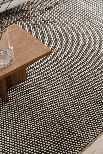 Hill wool rug - White-brown, 170x240 cm - Scandi Living