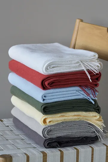 Loom cotton throw 125x170 cm - Khaki - Scandi Living