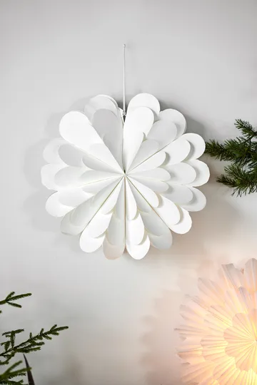 Lucia Christmas star 45 cm - White - Scandi Living