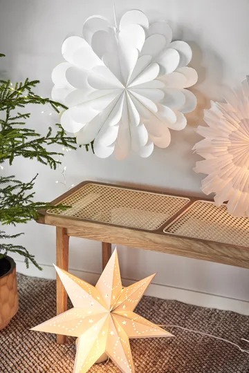 Lucia Christmas star 45 cm - White - Scandi Living