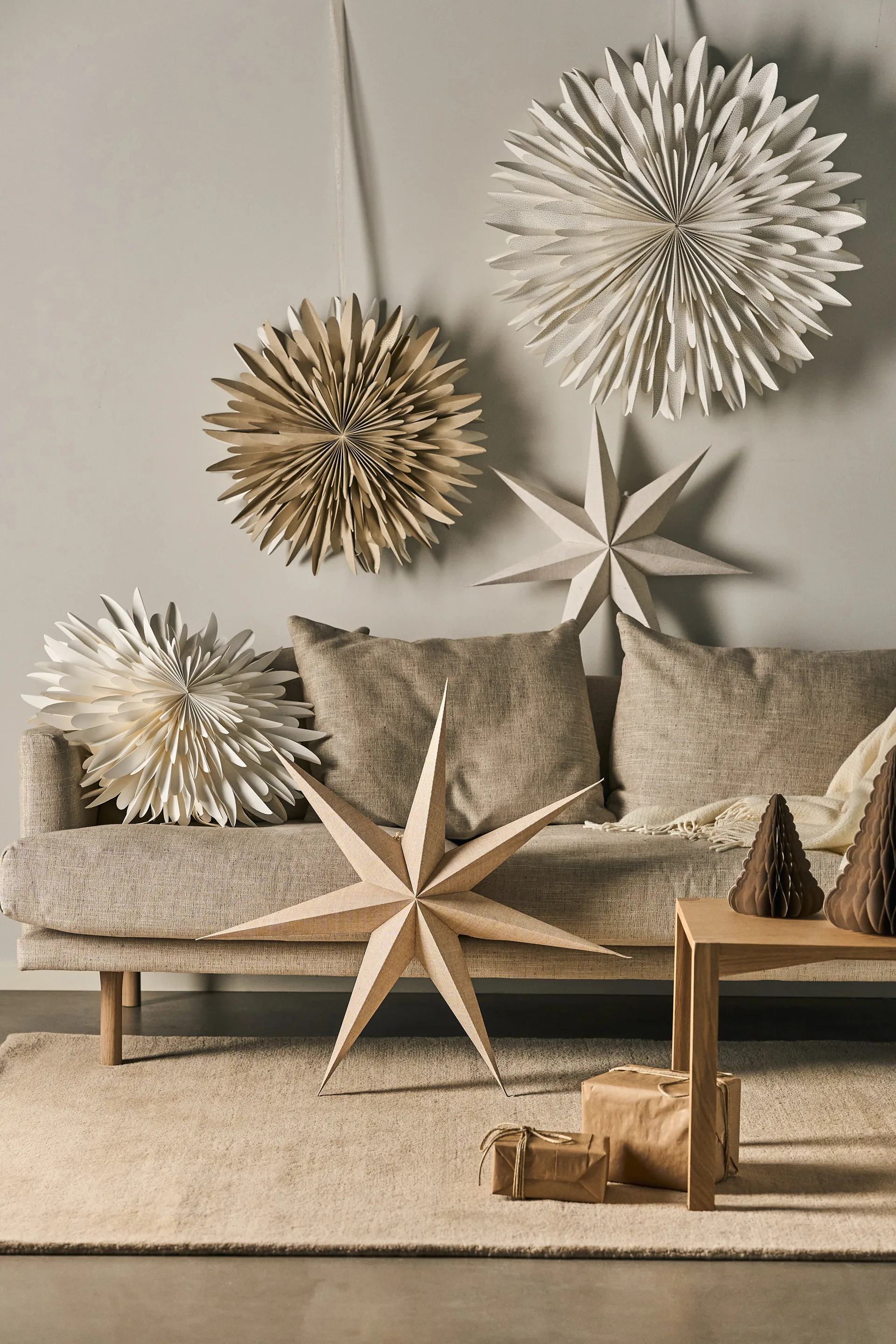 Luna advent star Ø80 cm 2-pack - White with dots Scandi Living