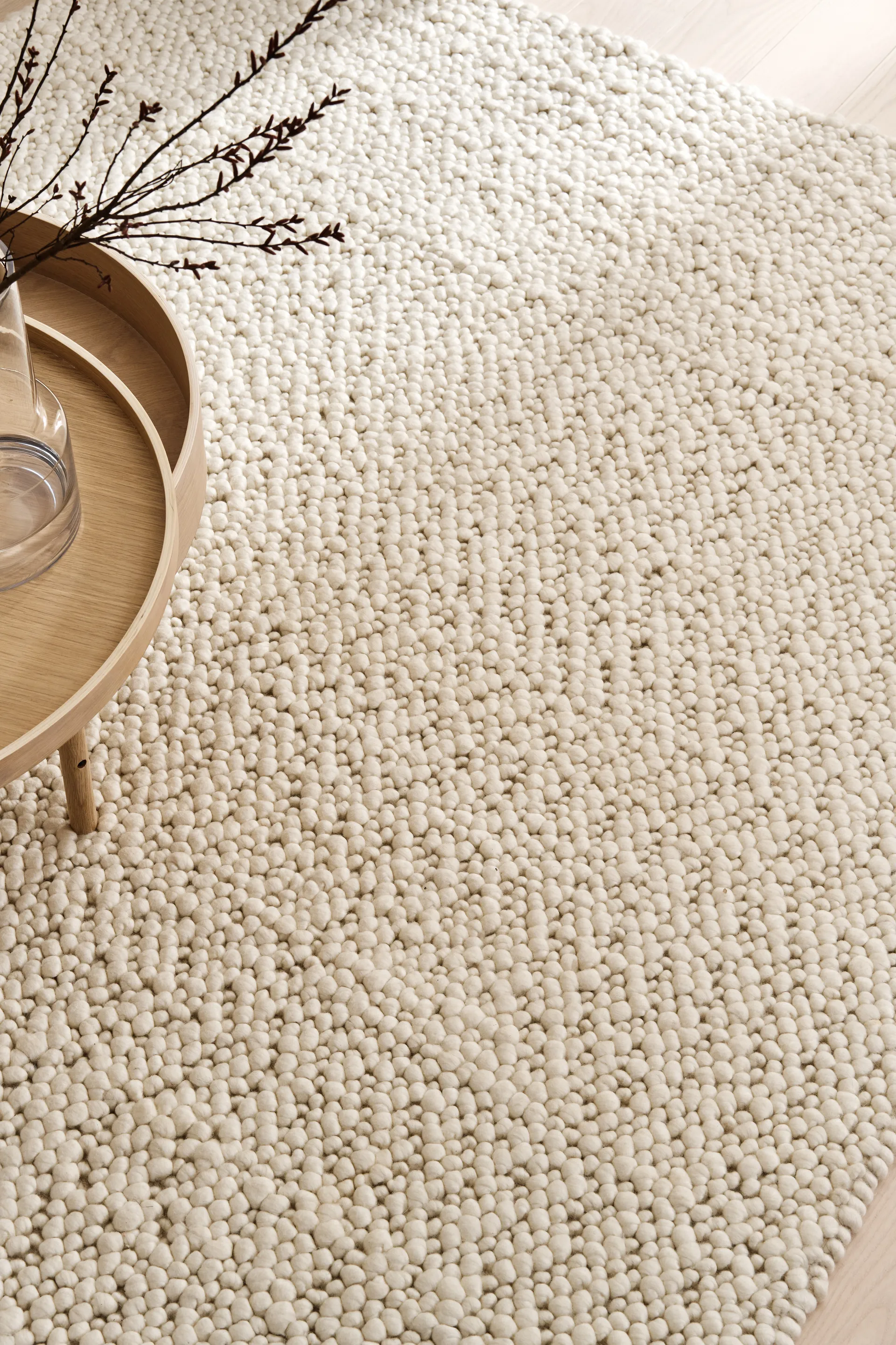 Mire wool rug, Natural white, 200x300 cm Scandi Living
