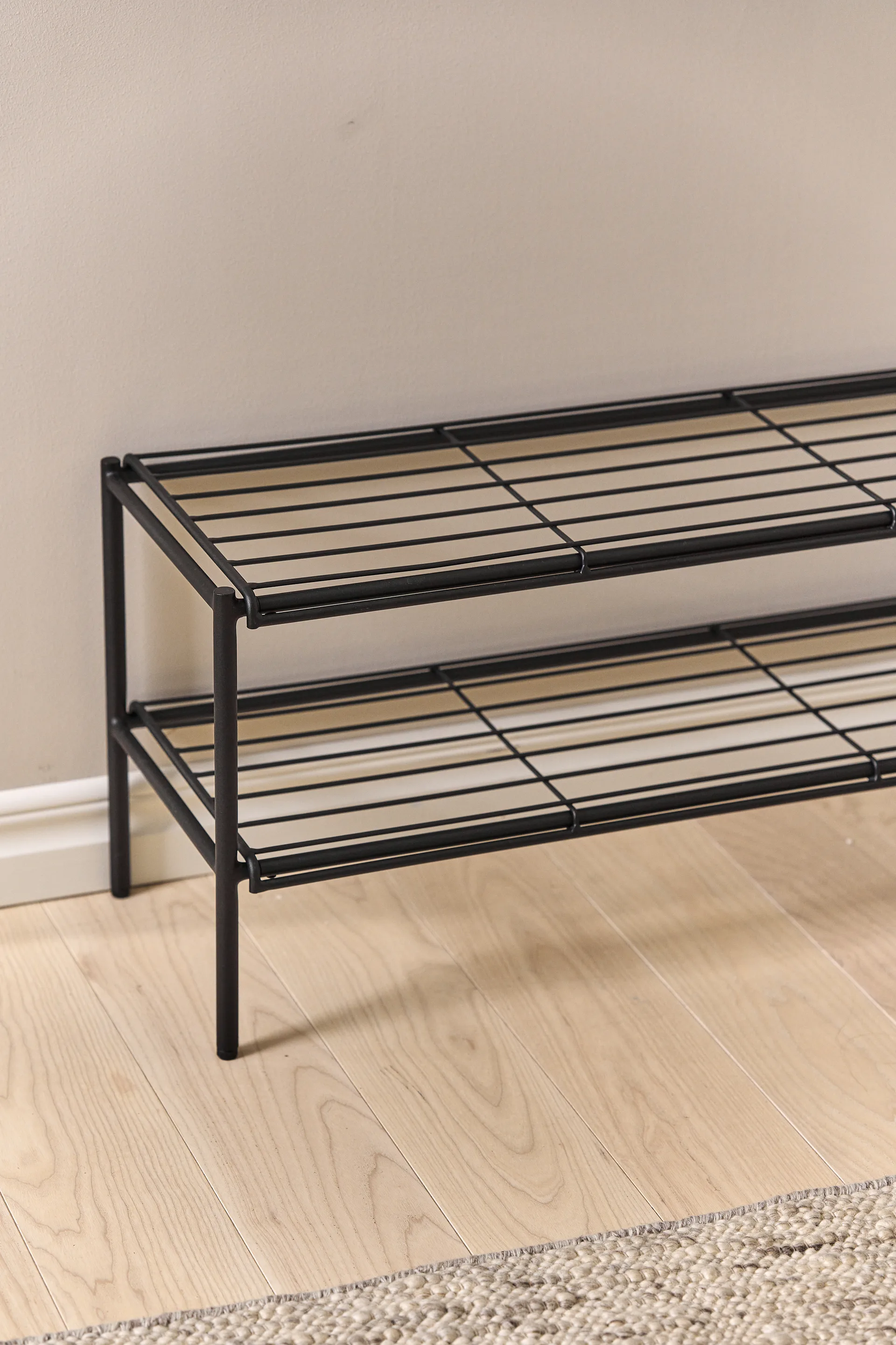 Nod shoe rack 80x30x37 cm, Black Scandi Living