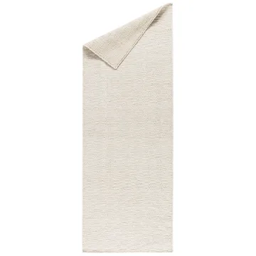 Pebble wool carpet white - 80x240 cm - Scandi Living