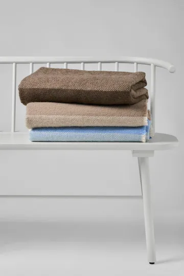 Row wool throw - Brown, 120x185 cm - Scandi Living
