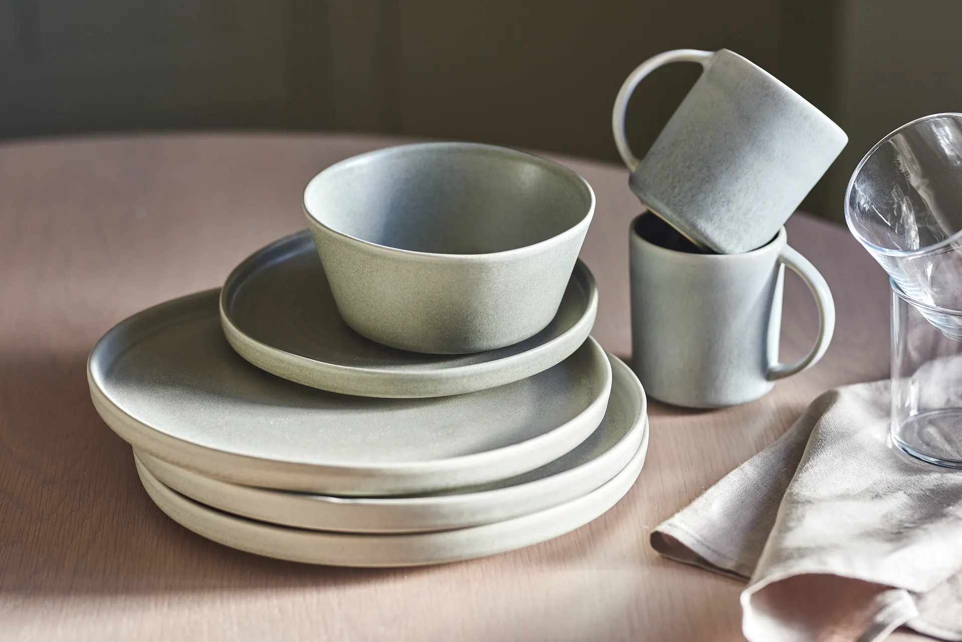 Sandsbro small plate light grey, Ø20 cm, 8-pack Scandi Living