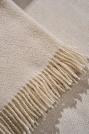 Sandstone wool throw 130x180 cm - Cream - Scandi Living
