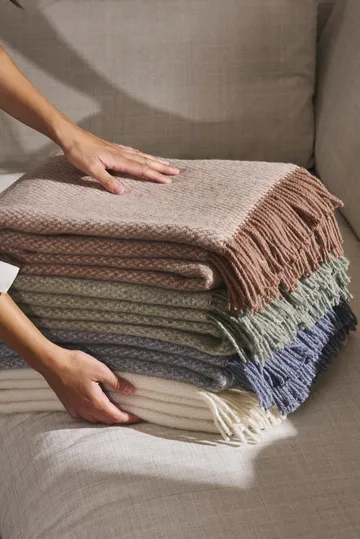 Sandstone wool throw 130x180 cm - Mocha - Scandi Living