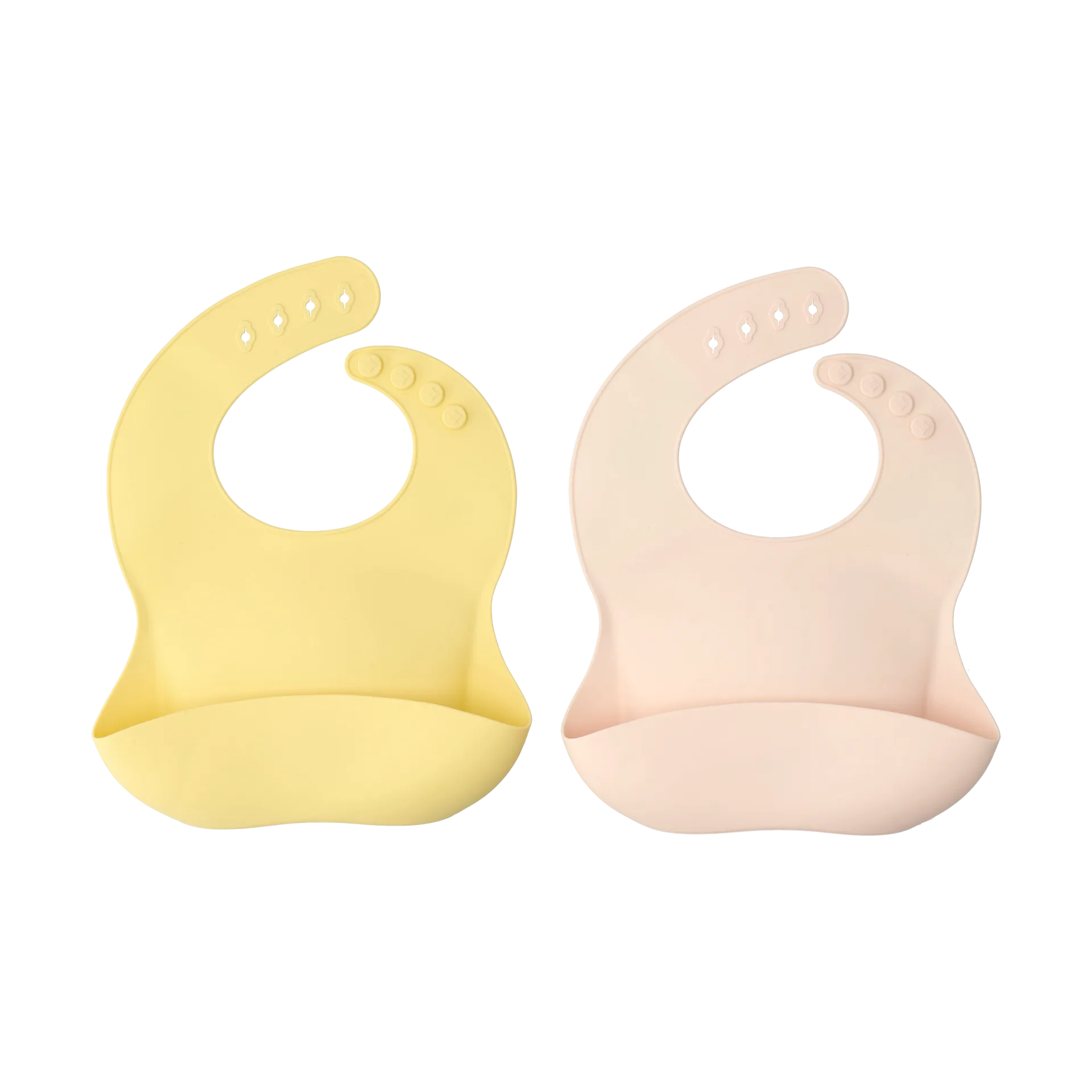 Silly bib silicone 2-pack, Blush Lemon Scandi Living