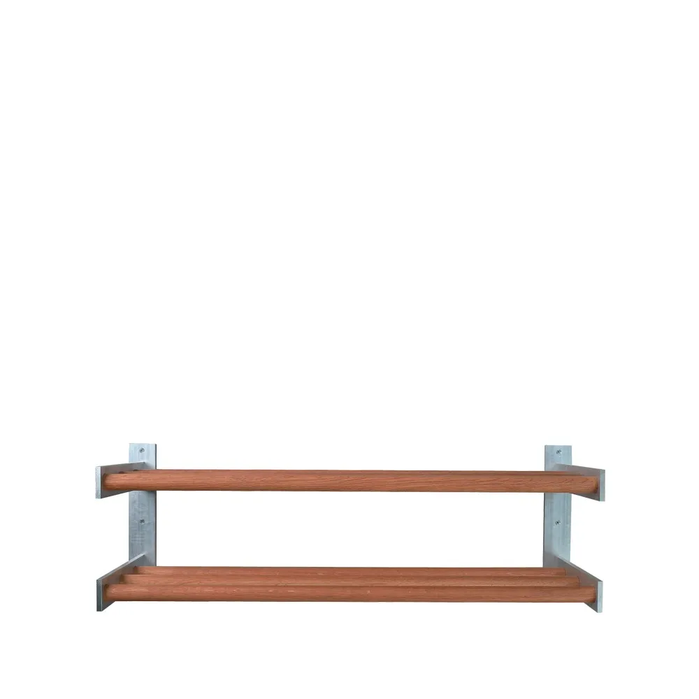 Shoe shelf 5, Oiled oak, wall, 2 level Scherlin