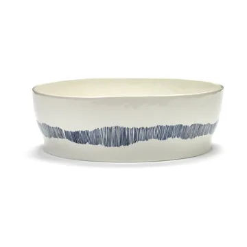 Ottolenghi Feast salad bowl Ø27,5 cm - White stripes-blue - Serax