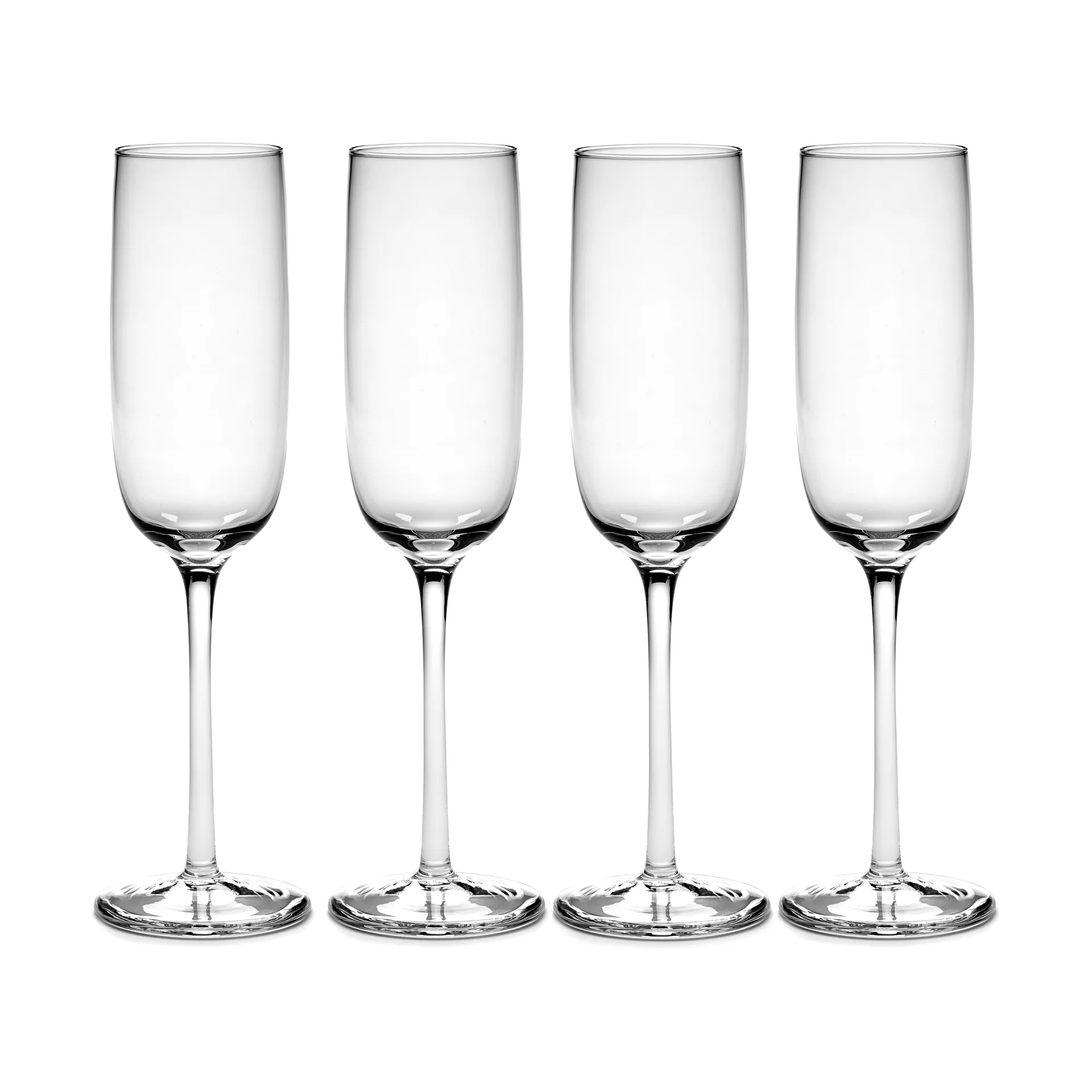 Passe-Partout champagne glass curved 15 cl 4-pack clear Serax