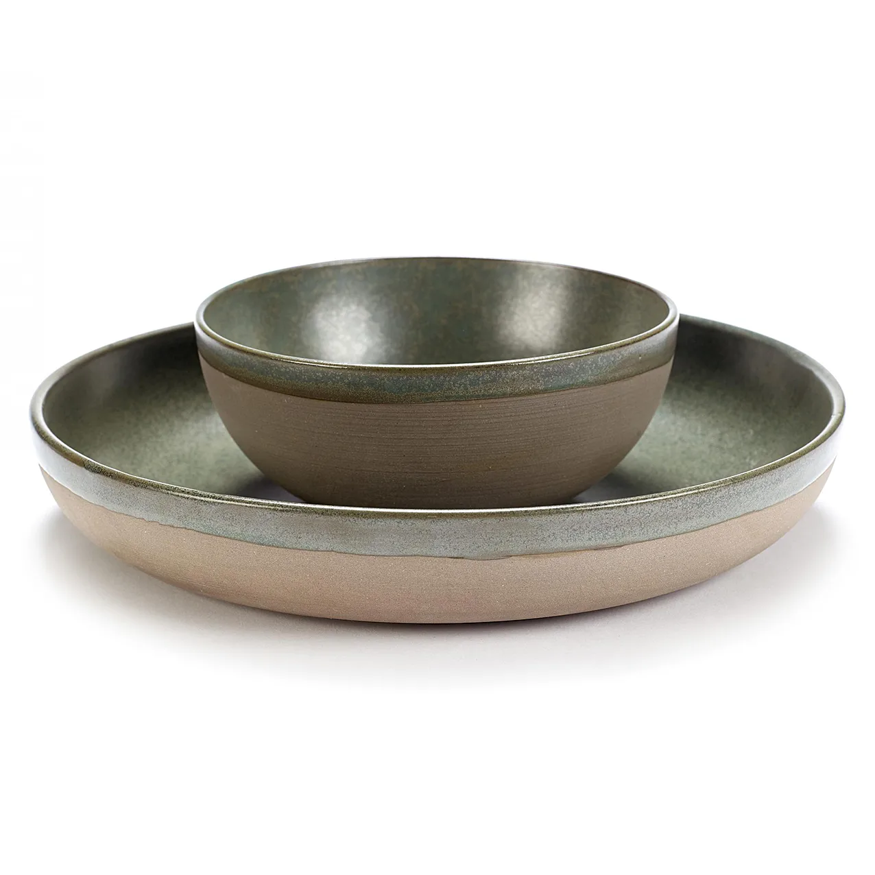 Surface serving saucer 32 cm, camogreen Serax