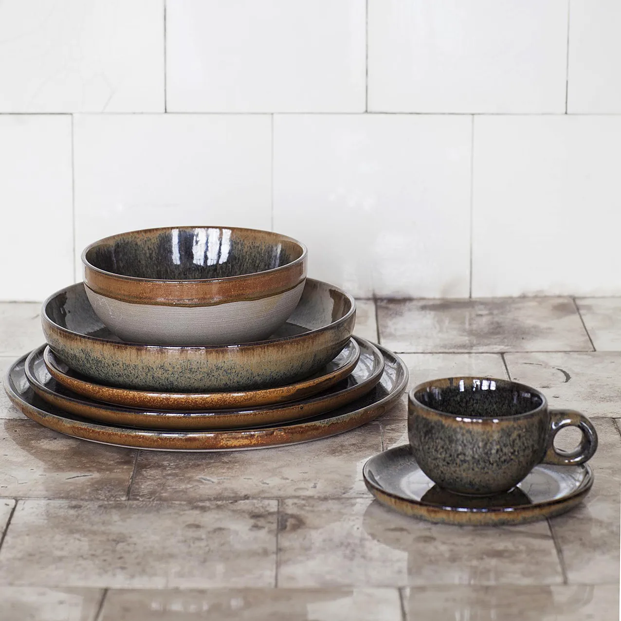 Surface small plate 21 cm, indi grey Serax