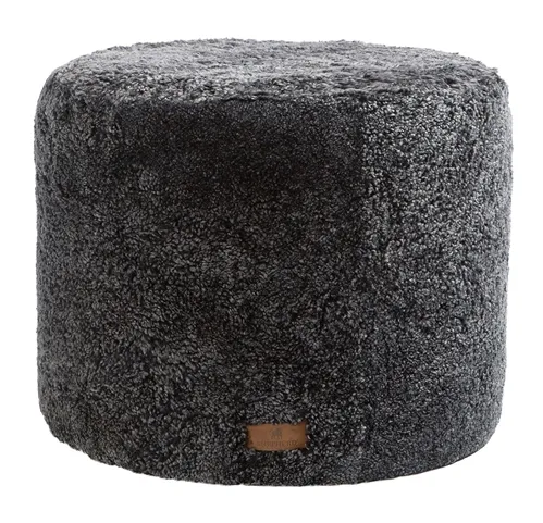 Shepherd pouf Frida 50x40 cm, graphite black Shepherd of Sweden