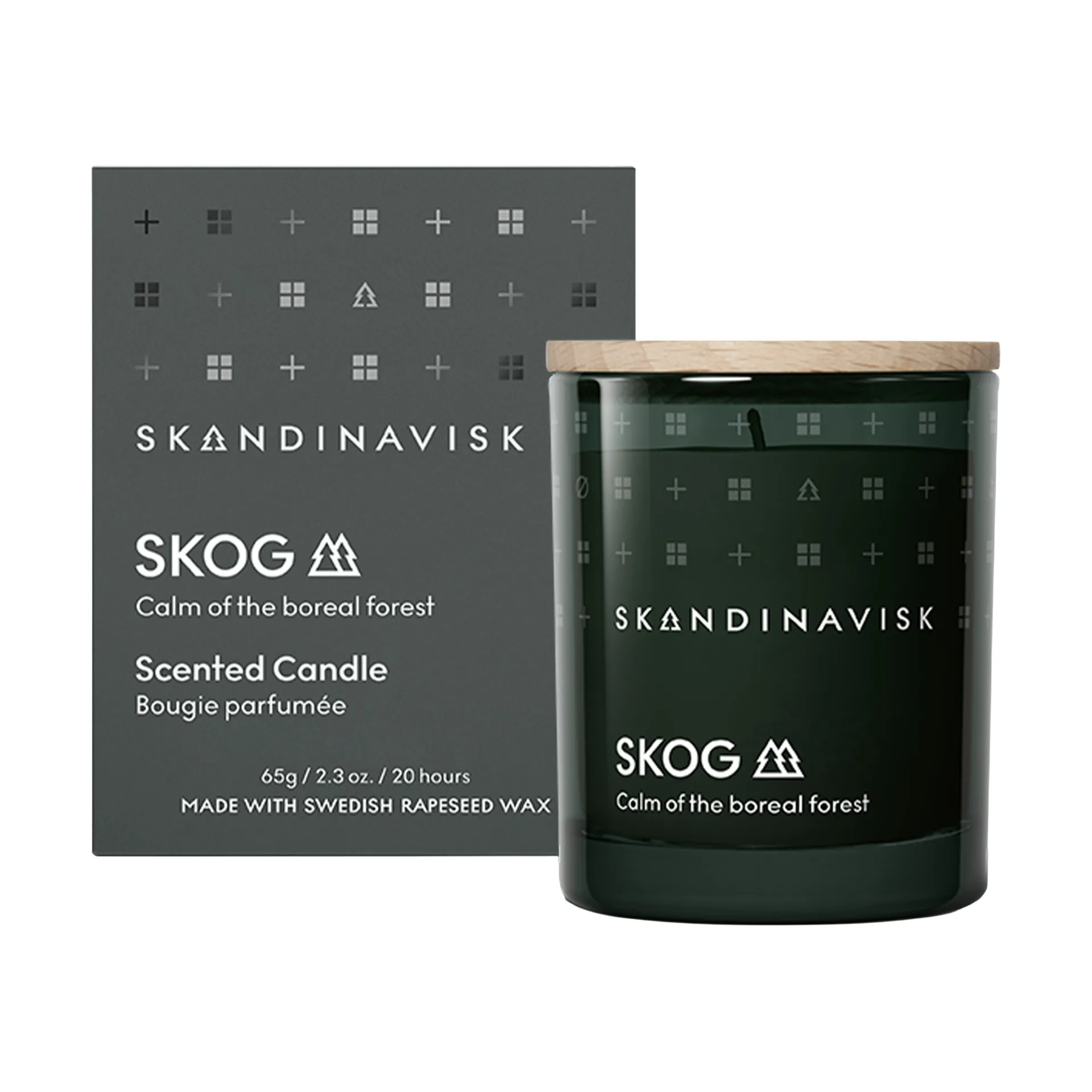 Skog scented candle with lid, 65 g Skandinavisk