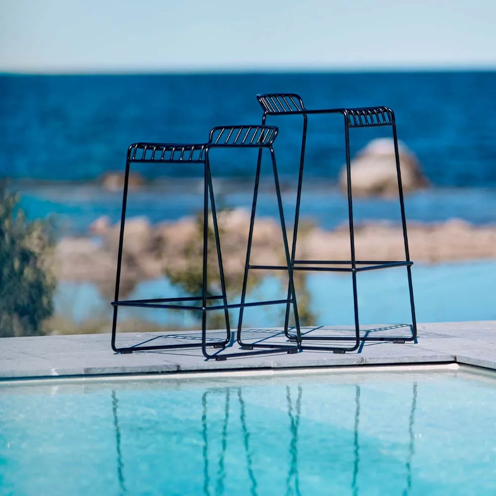 Resö bar chair, Black, low Skargaarden