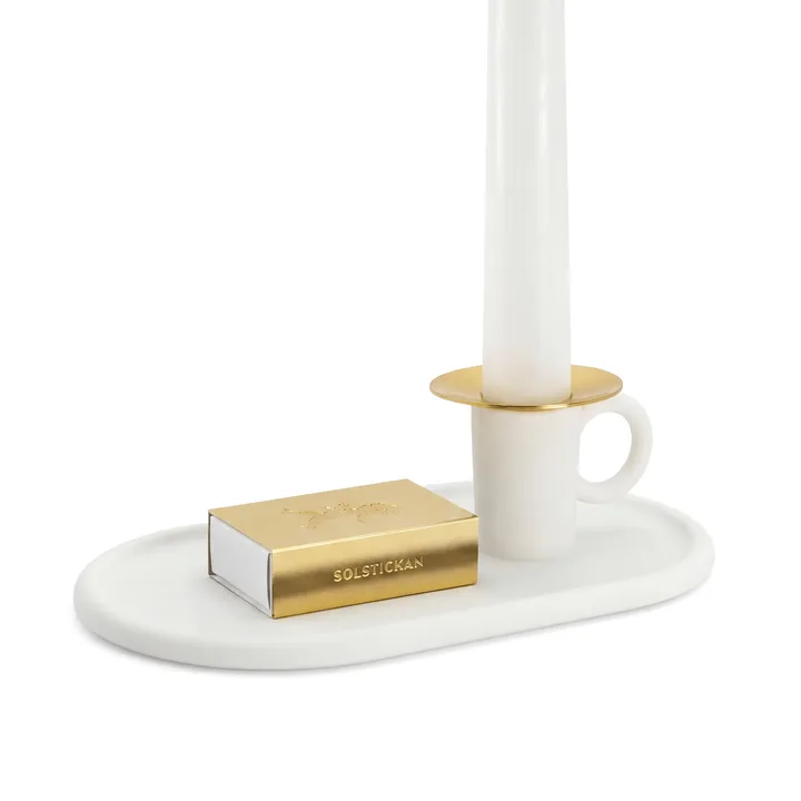 Chamber candlestick with matchbox holder - Solstickan chamber candlestick incl match case - Solstickan Design