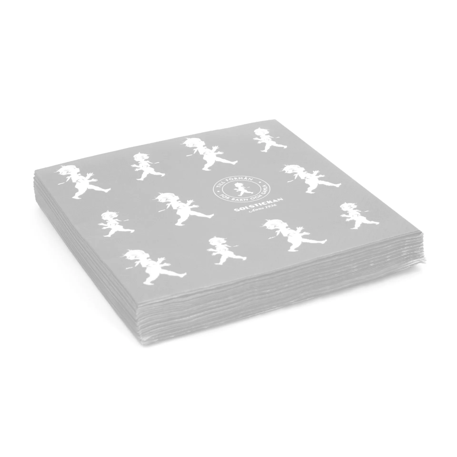 Solstickan napkins 33x33 cm 20 pack, Grey Solstickan Design