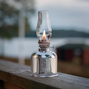 Solstickan paraffin lamp - Silver, Ø8,5x20 cm - Solstickan Design