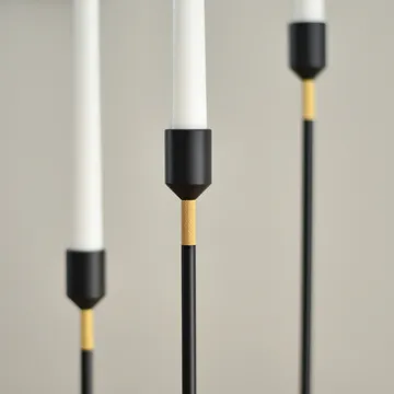 Three Stars candlestick L 34 cm - Black - Solstickan Design
