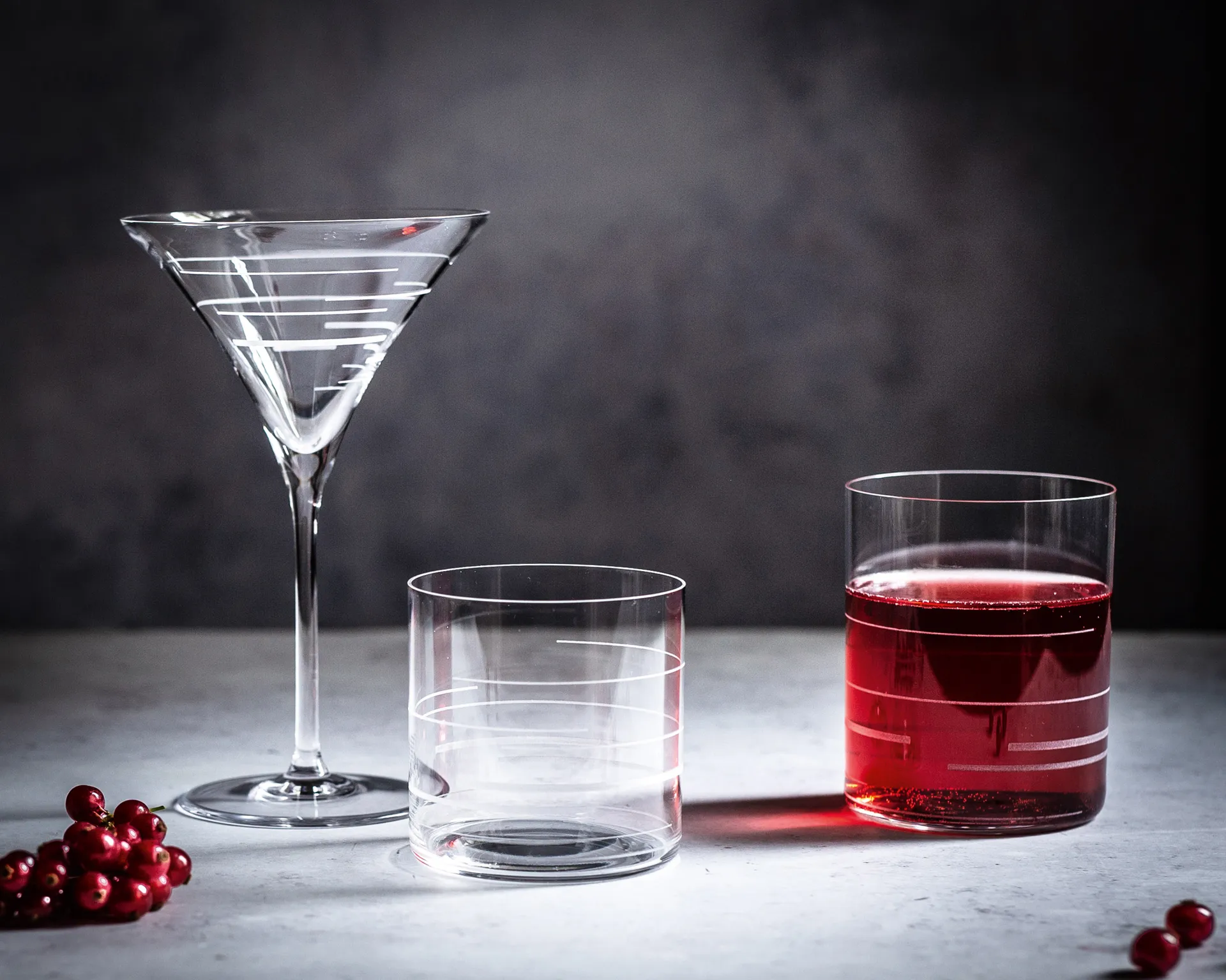Signature drinking glass 43 cl 2-pack, Lines Spiegelau