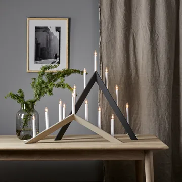 Arrow advent candelabra 64.5 cm - Grey - Star Trading
