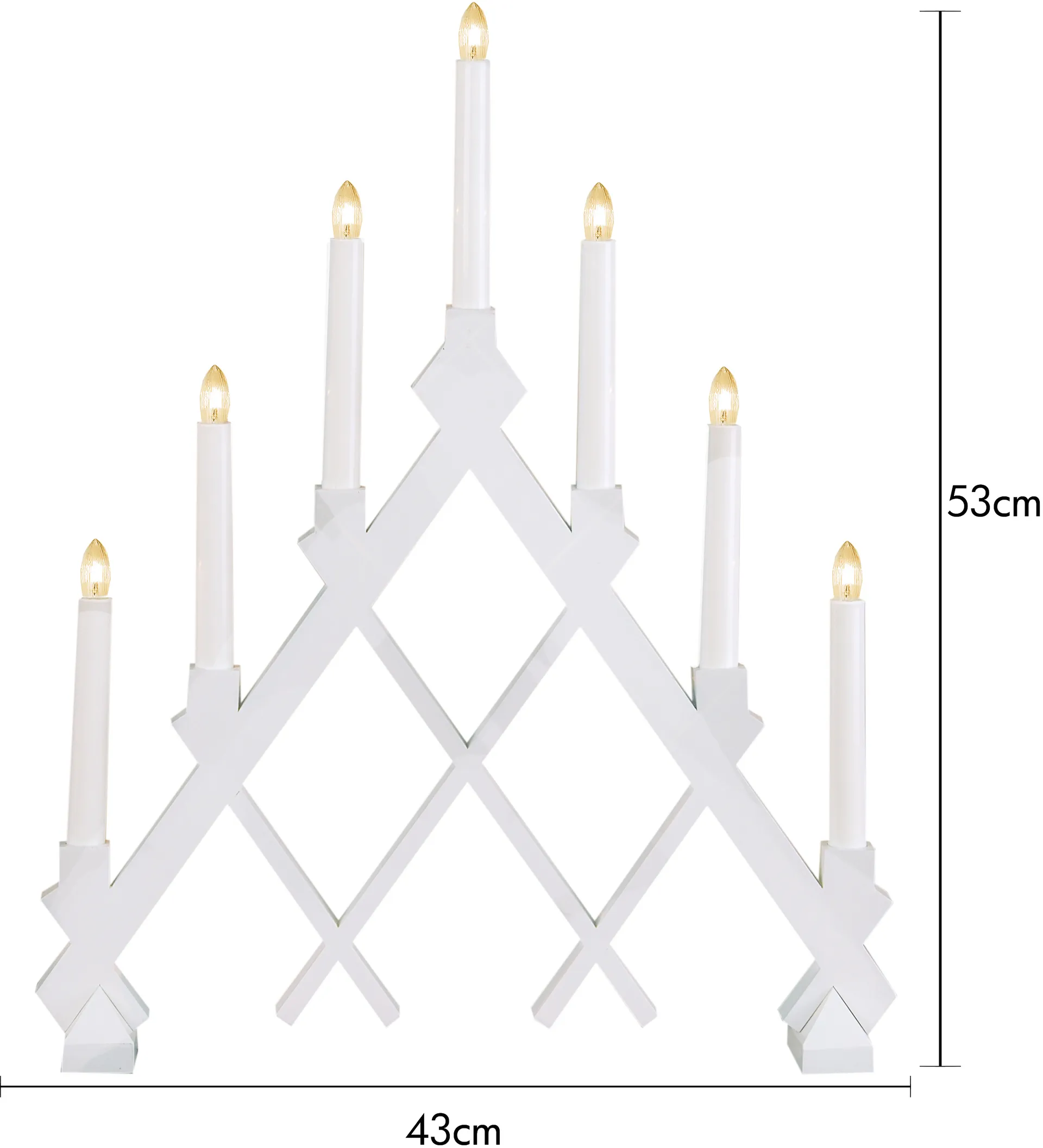Rut 7 wooden candle holder 43 cm, White Star Trading