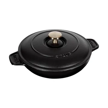 Staub cast iron casserole with lid round Ø20 cm - Black - STAUB