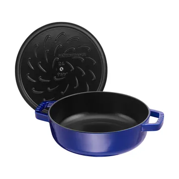Staub Chistera braiser cast iron Ø24 cm - Dark blue - STAUB