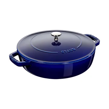 Staub Chistera braising pan cast iron Ø28 cm - Dark blue - STAUB