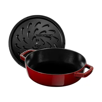 Staub Chistera braising pan cast iron Ø28 cm - Grenadine red - STAUB