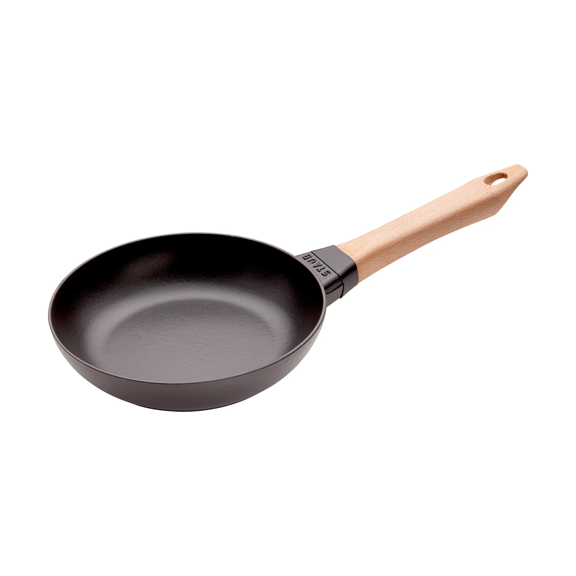 Staub frying pan cast iron black light wood handle, Ø20 cm STAUB