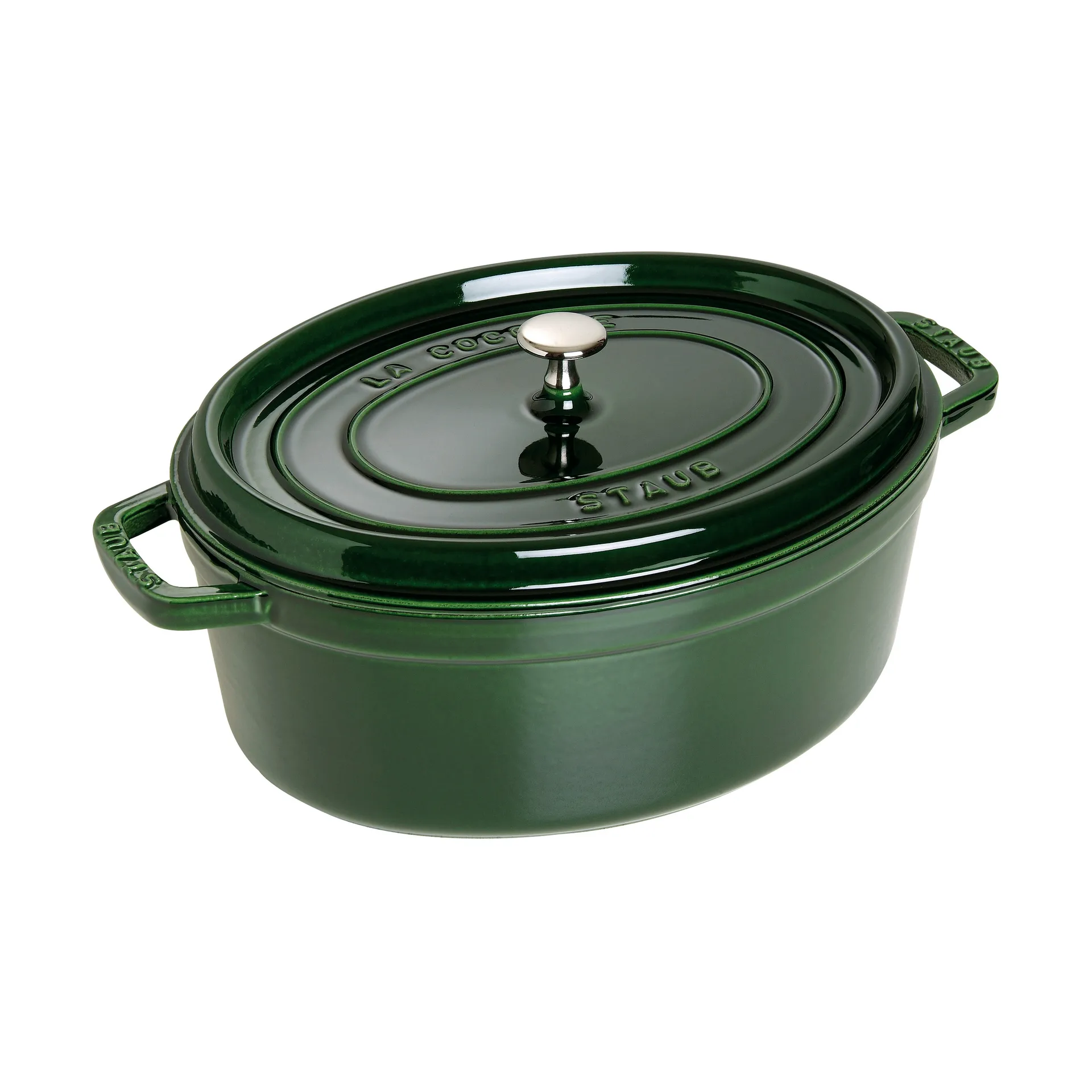 Staub La Cocotte oval cast iron pot 5.5 L, Basil green STAUB
